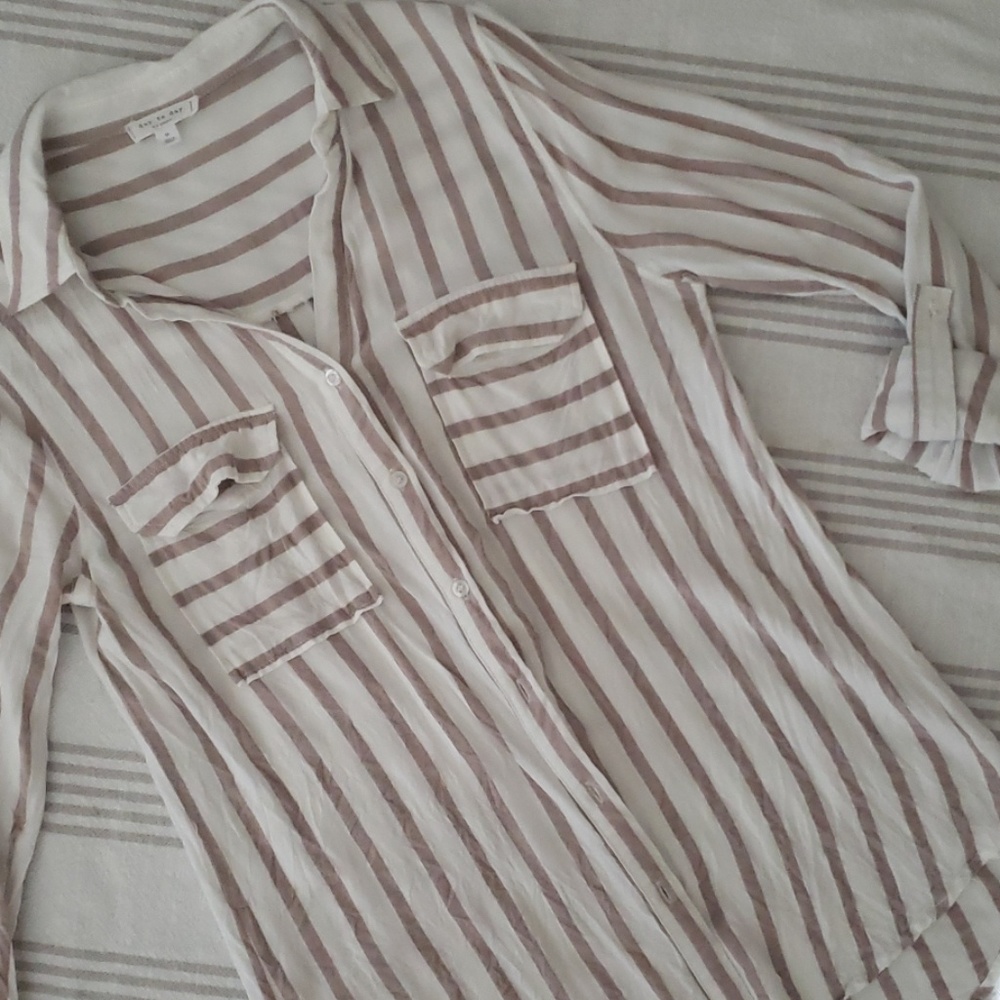 Striped button down shirt